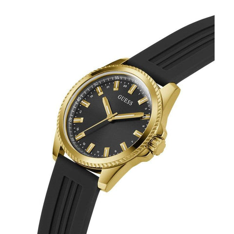 The Watch Boutique Guess Champ Black and Gold Watch GW0639G2