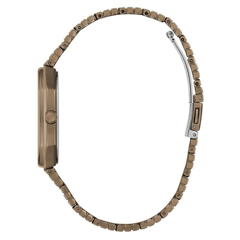 The Watch Boutique Guess Coffee Date Watch with Bronze Sunray Dial