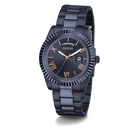 The Watch Boutique Guess Connoisseur Navy Tone Day/Date Gents Watch GW0265G9