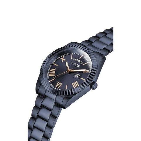 The Watch Boutique Guess Connoisseur Navy Tone Day/Date Gents Watch GW0265G9