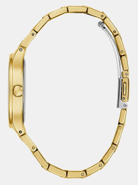 The Watch Boutique Guess Elegant Gold-Tone Crystal Embellished Analog Watch