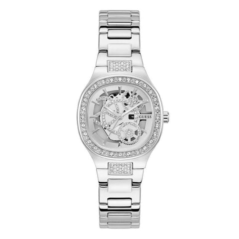 The Watch Boutique Guess Elegant Women's Silver-Tone Analog Watch