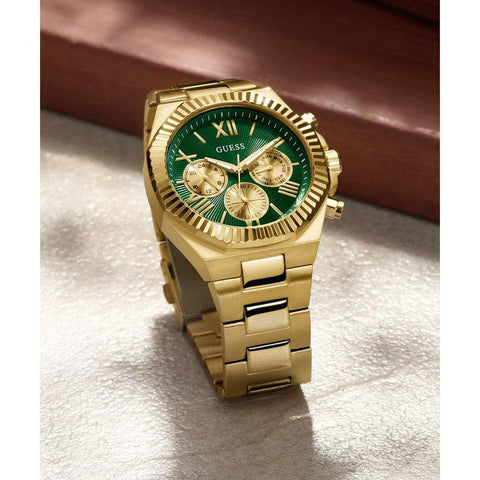 The Watch Boutique Guess Equity Green Dial Multifunction Watch