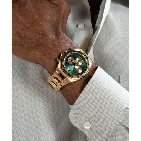The Watch Boutique Guess Equity Green Dial Multifunction Watch