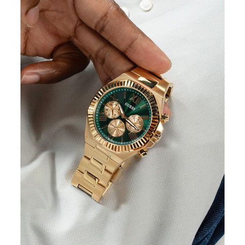 The Watch Boutique Guess Equity Green Dial Multifunction Watch
