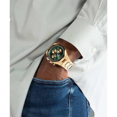 The Watch Boutique Guess Equity Green Dial Multifunction Watch