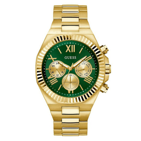 The Watch Boutique Guess Equity Green Dial Multifunction Watch