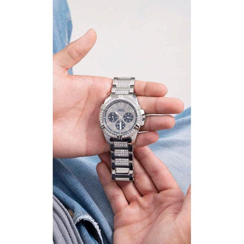 The Watch Boutique Guess Frontier Mens Box-Set Sport Silver Multi-function Watch GW0351G2
