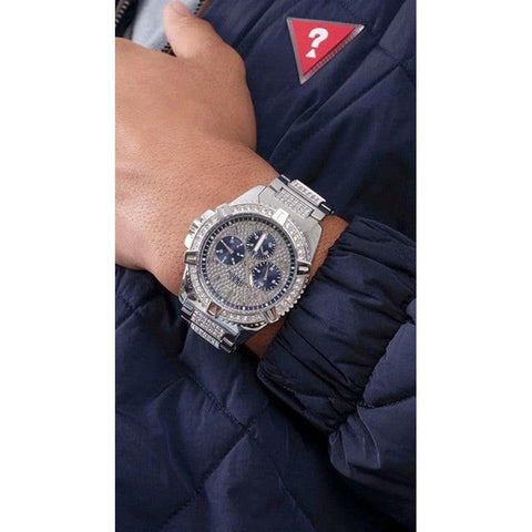 The Watch Boutique Guess Frontier Mens Box-Set Sport Silver Multi-function Watch GW0351G2