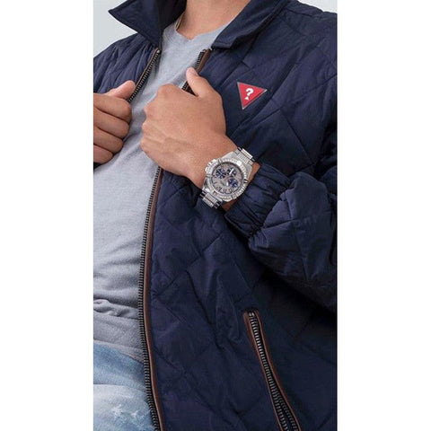 The Watch Boutique Guess Frontier Mens Box-Set Sport Silver Multi-function Watch GW0351G2