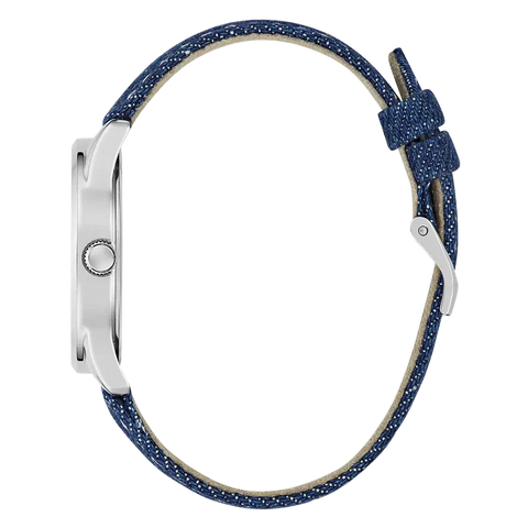 The Watch Boutique Guess G Stitch Blue Dial Analogue Watch