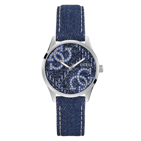 The Watch Boutique Guess G Stitch Blue Dial Analogue Watch