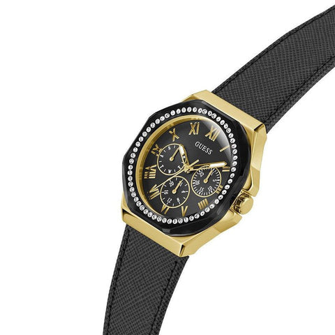 The Watch Boutique Guess Glaze Black Dial Multifunction Watch