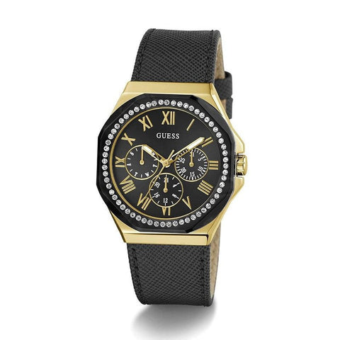 The Watch Boutique Guess Glaze Black Dial Multifunction Watch