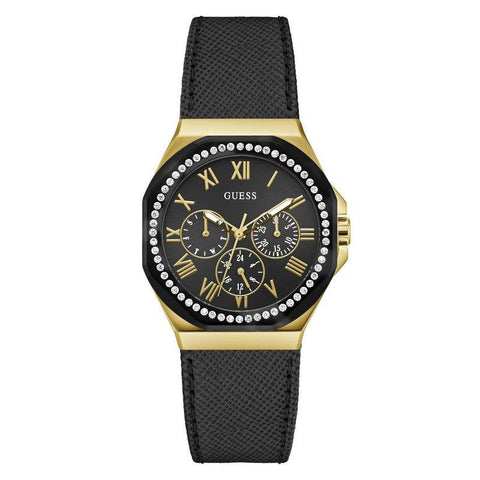The Watch Boutique Guess Glaze Black Dial Multifunction Watch