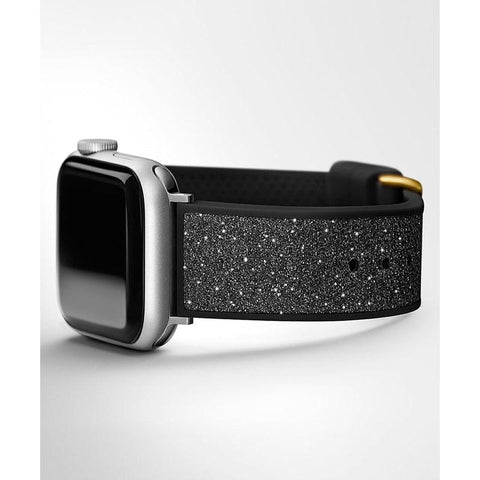 The Watch Boutique Guess Glitter Leather on Silicone Strap for Apple 38-40 mm Watch