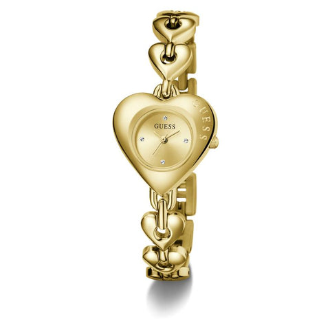 The Watch Boutique Guess Gold Tone Heart-Shaped Ladies Analog Watch