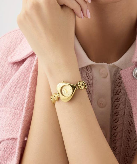 The Watch Boutique Guess Gold Tone Heart-Shaped Ladies Analog Watch