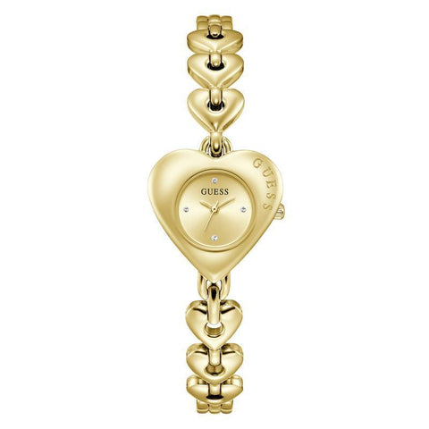 The Watch Boutique Guess Gold Tone Heart-Shaped Ladies Analog Watch
