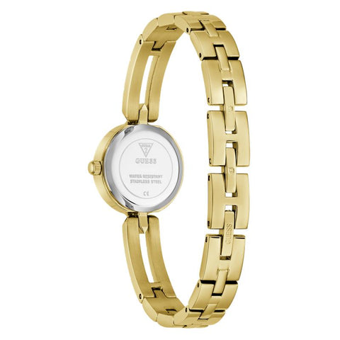 The Watch Boutique Guess Gold Tone Ladies Analog Watch with Crystal-Studded Bracelet