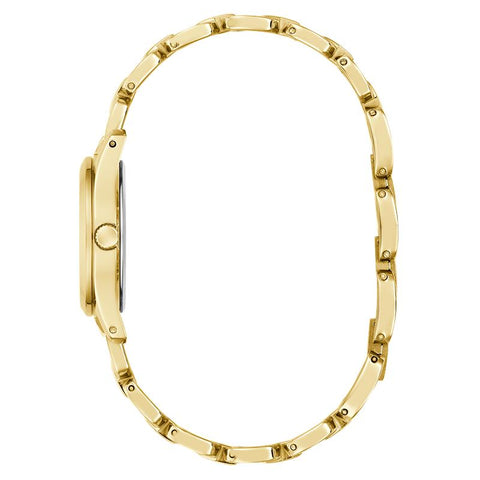 The Watch Boutique Guess Gold Tone Ladies Analog Watch with Green Dial