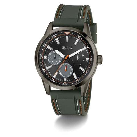 The Watch Boutique Guess Green Gunmetal Multi-Function Sport Stylish Watch