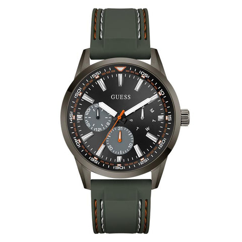 The Watch Boutique Guess Green Gunmetal Multi-Function Sport Stylish Watch