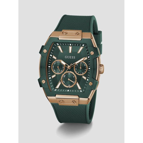 The Watch Boutique Guess Green Phoenix Men's Watch with Rose Gold Accents