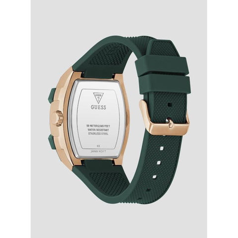 The Watch Boutique Guess Green Phoenix Men's Watch with Rose Gold Accents