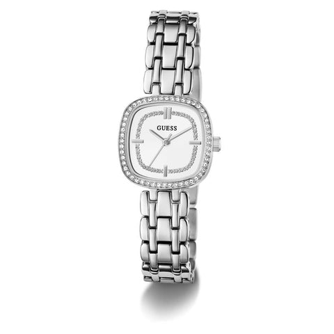 The Watch Boutique Guess Hazel Silver Tone Women's Analog Watch with Crystal Details