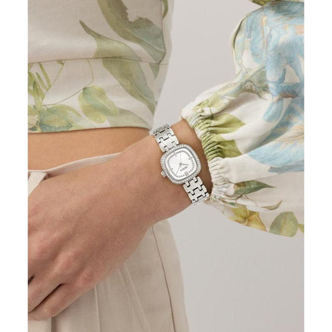 The Watch Boutique Guess Hazel Silver Tone Women's Analog Watch with Crystal Details