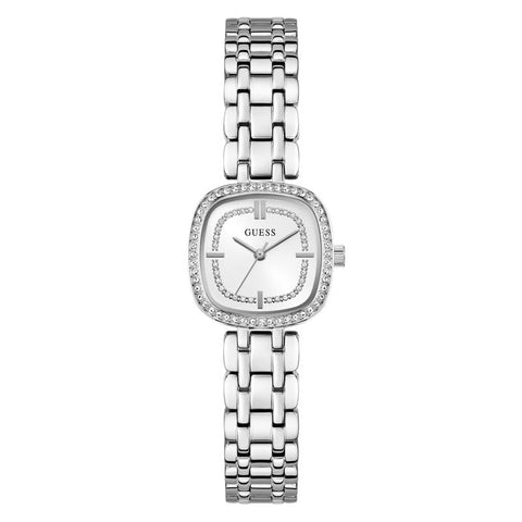 The Watch Boutique Guess Hazel Silver Tone Women's Analog Watch with Crystal Details