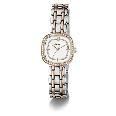 The Watch Boutique Guess Hazel Two-Tone Square Crystal-Embellished Ladies Watch