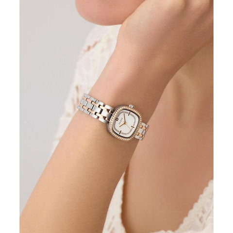 The Watch Boutique Guess Hazel Two-Tone Square Crystal-Embellished Ladies Watch