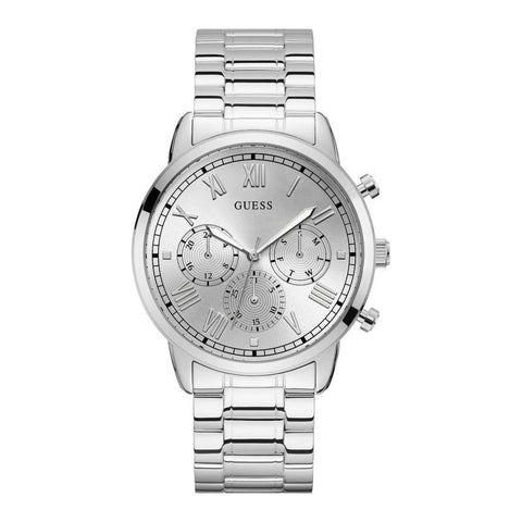 The Watch Boutique Guess Hendrix Mens Dress Silver Multi-function Watch GW0066G1