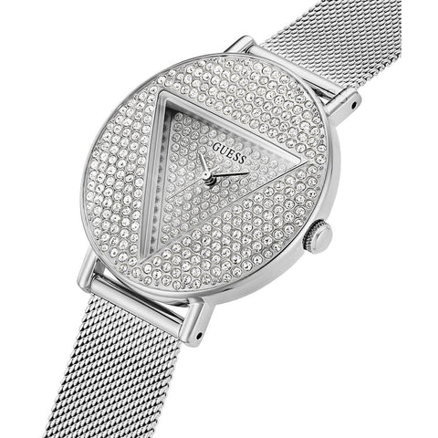 The Watch Boutique Guess Iconic Silver Tone Analog Ladies Watch GW0477L1