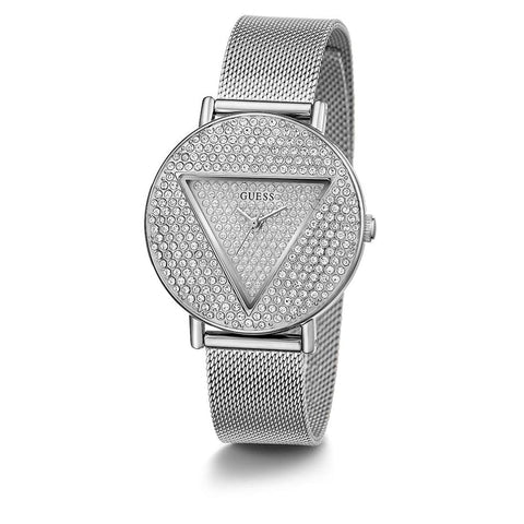 The Watch Boutique Guess Iconic Silver Tone Analog Ladies Watch GW0477L1