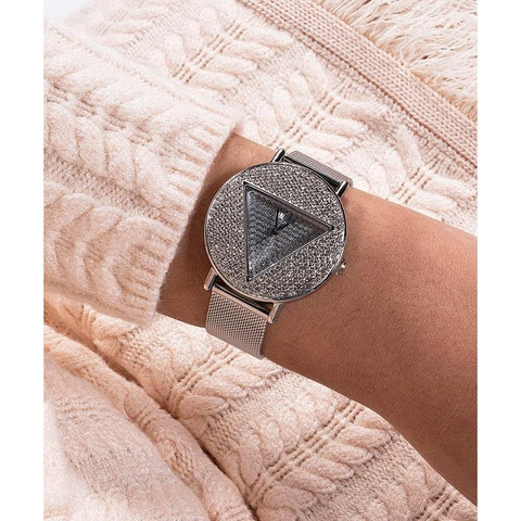 The Watch Boutique Guess Iconic Silver Tone Analog Ladies Watch GW0477L1