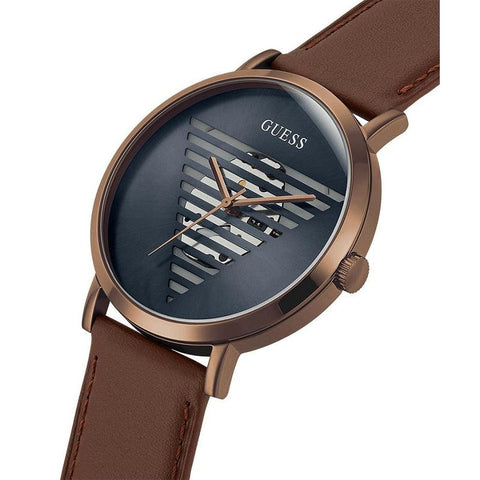 The Watch Boutique Guess Idol Bronze Case Analog Gents Watch GW0503G4