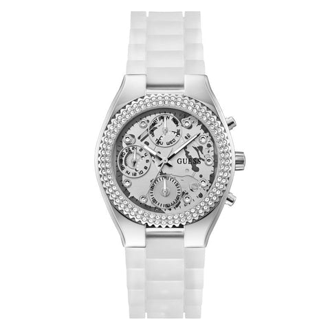 The Watch Boutique Guess Jelly Silver Dial Multifunction Watch