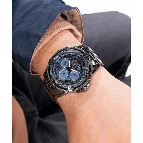 The Watch Boutique Guess King Animal Print Dial Multifunction Watch