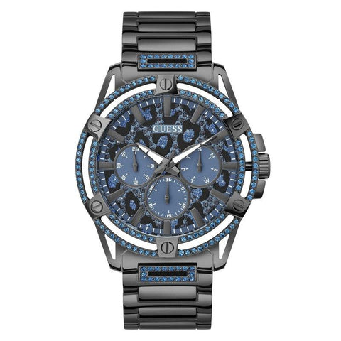 The Watch Boutique Guess King Animal Print Dial Multifunction Watch