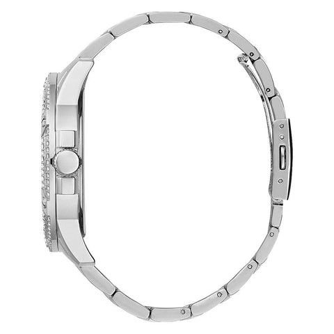 The Watch Boutique Guess King Silver Tone Multi-Function Gents Watch GW0497G1