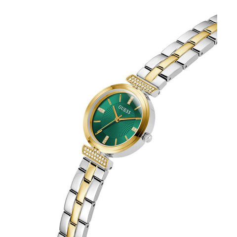 The Watch Boutique Guess Ladies 2-Tone Gold Tone Analog Watch