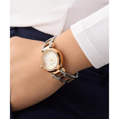 The Watch Boutique Guess Ladies 2-Tone Rose Gold Tone Analog Watch