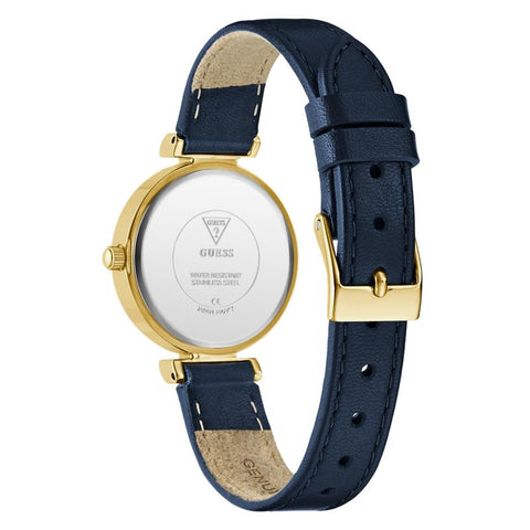 The Watch Boutique Guess Ladies Blue Gold Tone Analog Watch