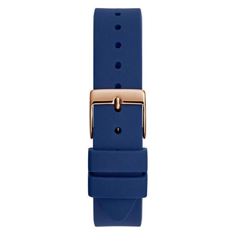 The Watch Boutique Guess Ladies Blue Rose Gold Tone Analog Watch