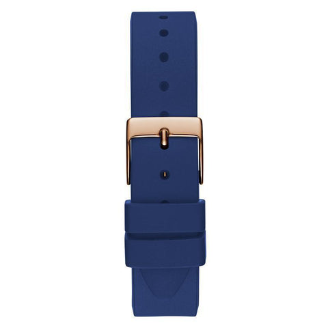 The Watch Boutique Guess Ladies Blue Rose Gold Tone Analog Watch