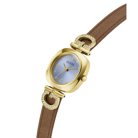 The Watch Boutique Guess Ladies Brown Gold Tone Analog Watch