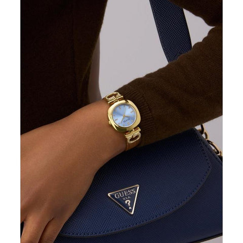 The Watch Boutique Guess Ladies Brown Gold Tone Analog Watch